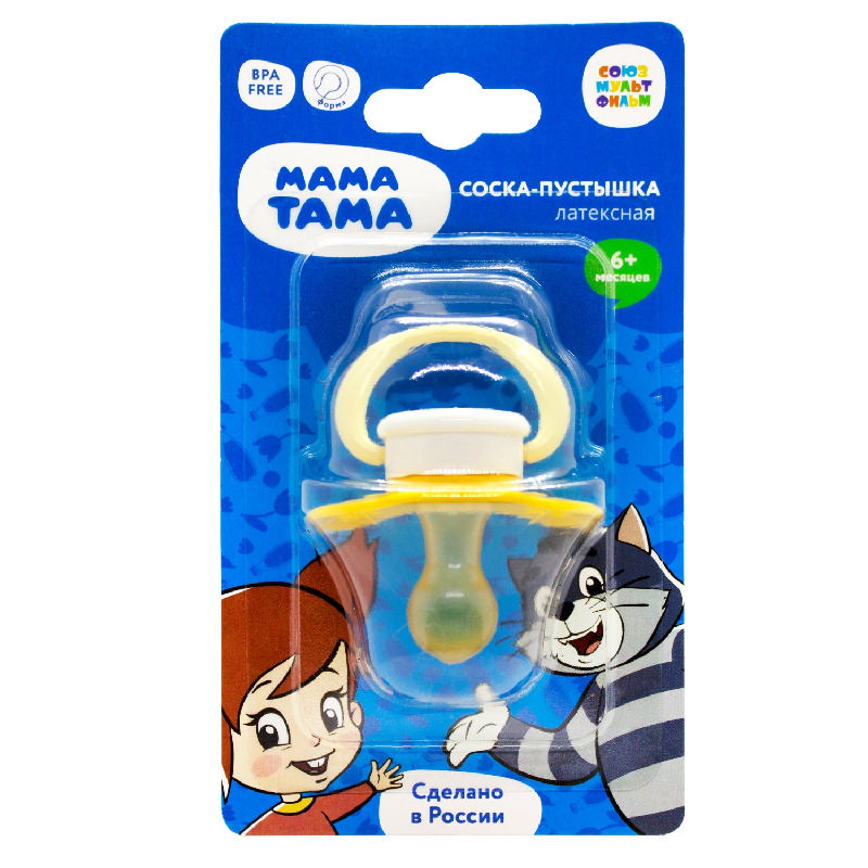 Мама Тама соска-пустышка классическая латексная 6+ Тама-Тама Амт трейд